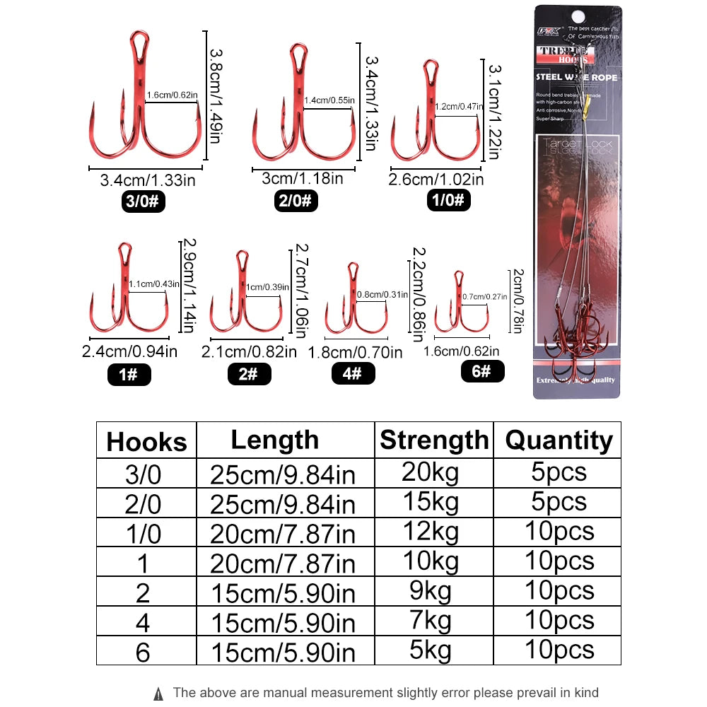 Jim's live bite method leader wih treble hook