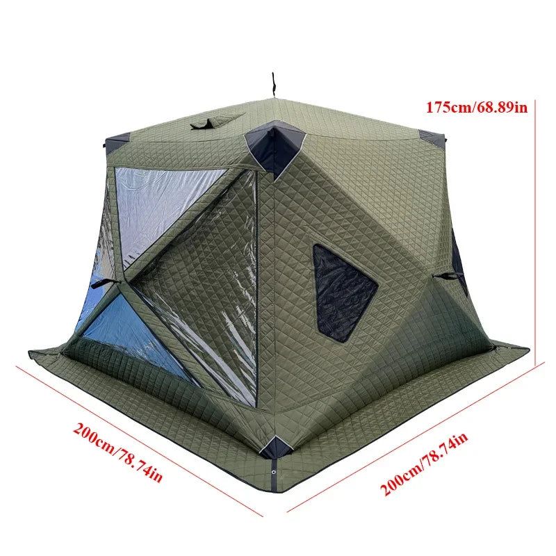 Jim's ice fishing tent